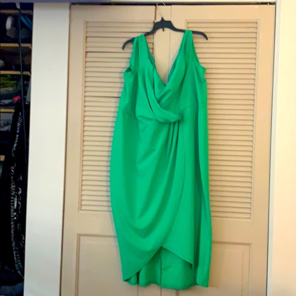 Spring green off the shoulder ASOS dress size 24
